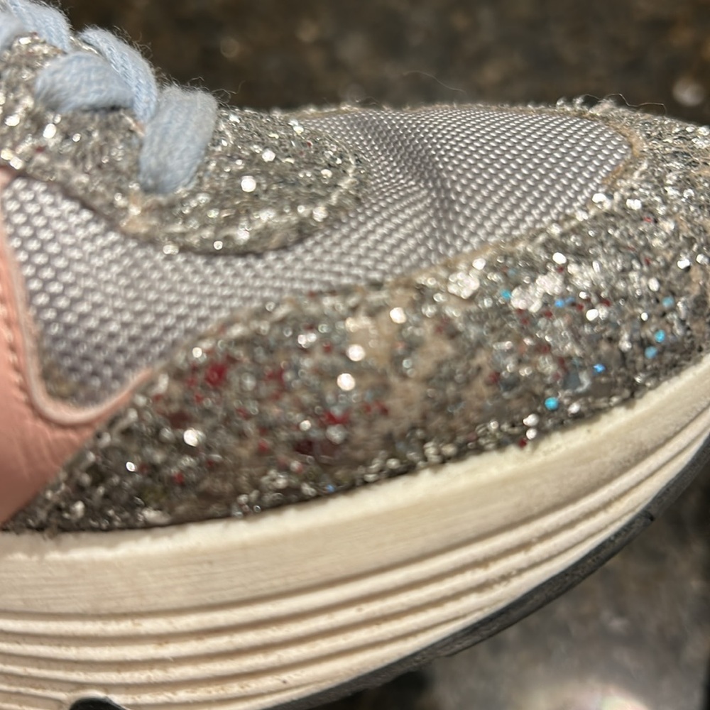 Golden Goose Silver Glitter and Pink Sneakers - Picture 13 of 15